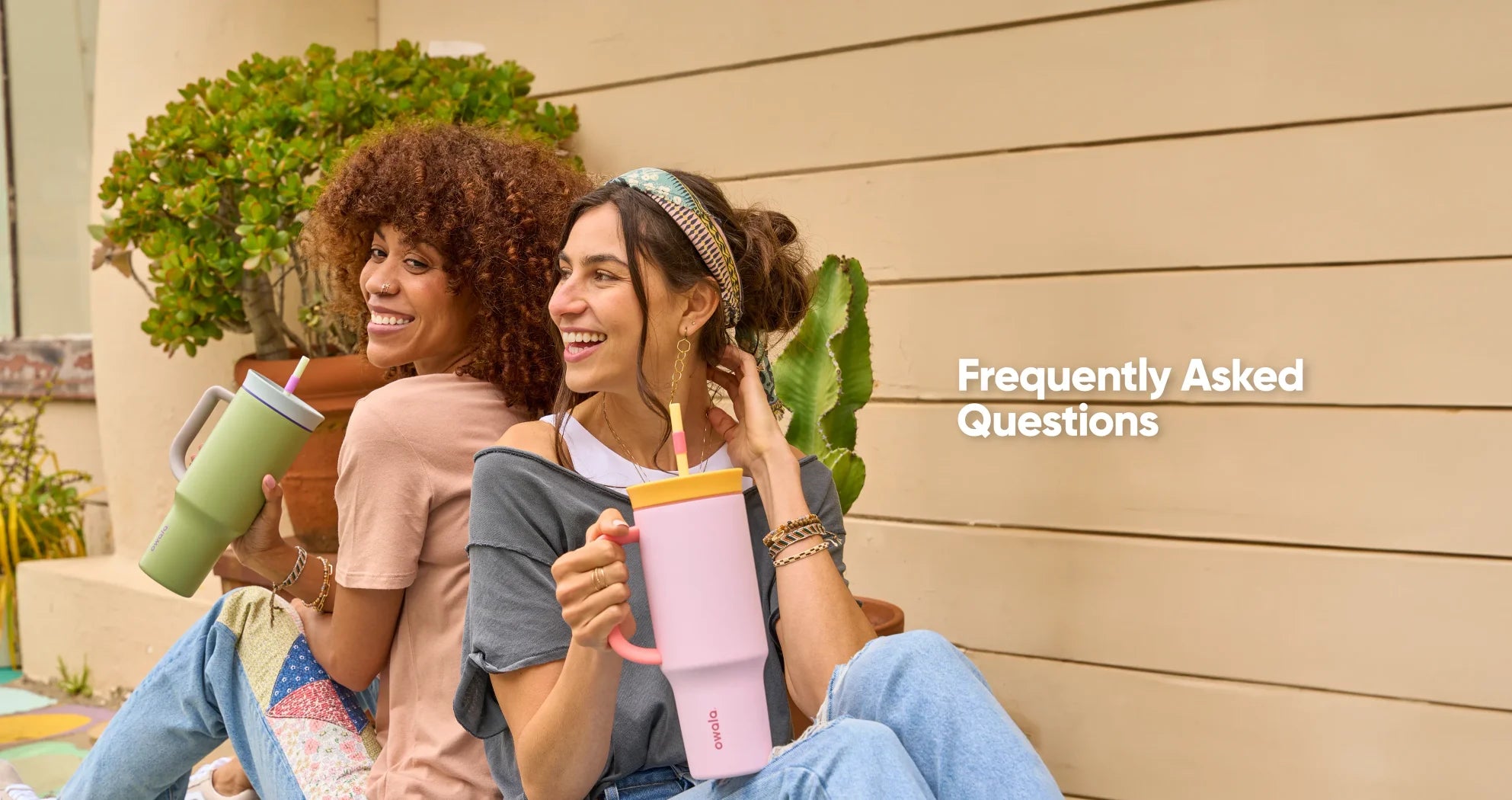 Owala customers with tumblers